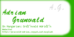 adrian grunvald business card